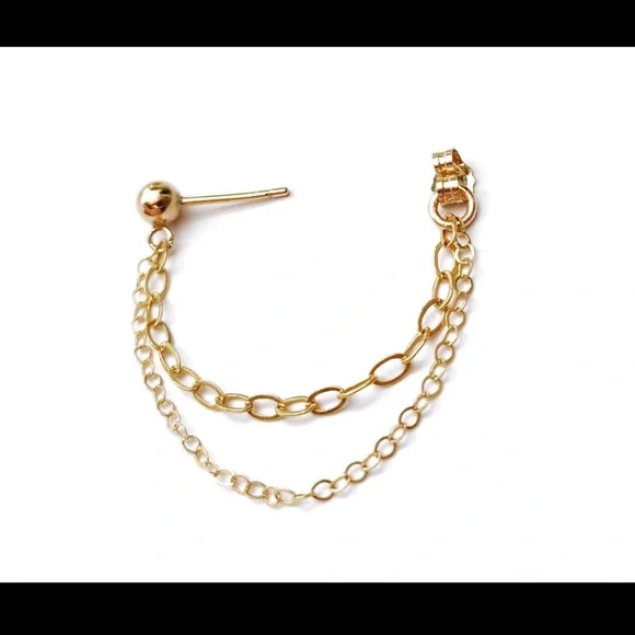 14k Gold Filled Post Earrings - Picture 3 of 5